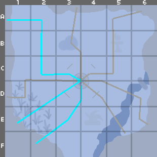 Hunt #2 Main Map with Pipes Marked